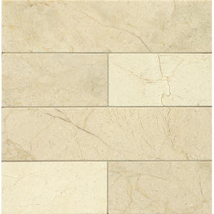 Crema Marfil Honed Marble Tile - 3 x 12 x 3/8